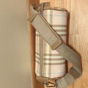 Burberry pink plaid Barrel bag